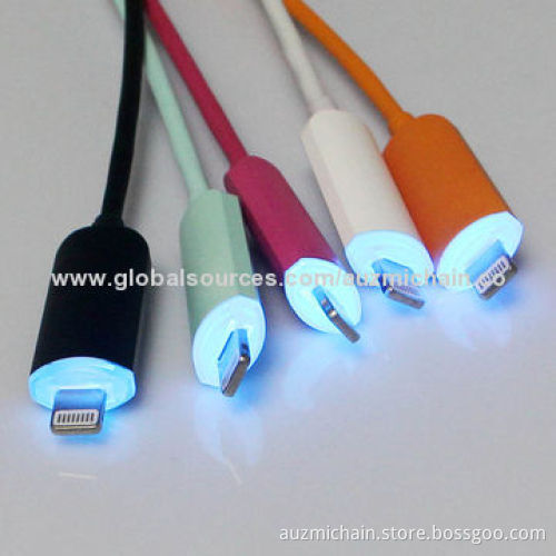 Most Popular Lighting LED Cables for iPhone 5/5S/5C/iPad Mini, 1m Length, Easy to Use